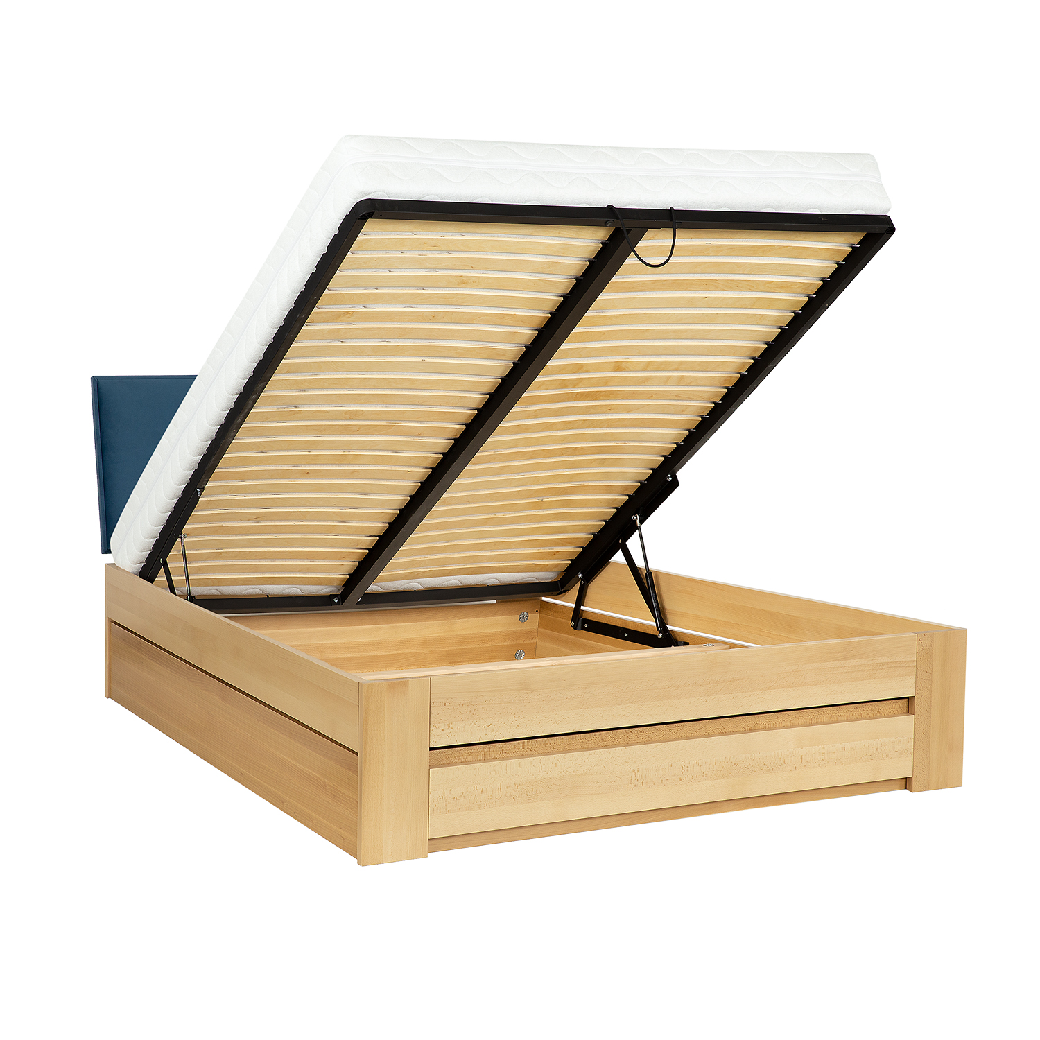 LK187-160-BOX dřevěná postel masiv buk Drewmax 