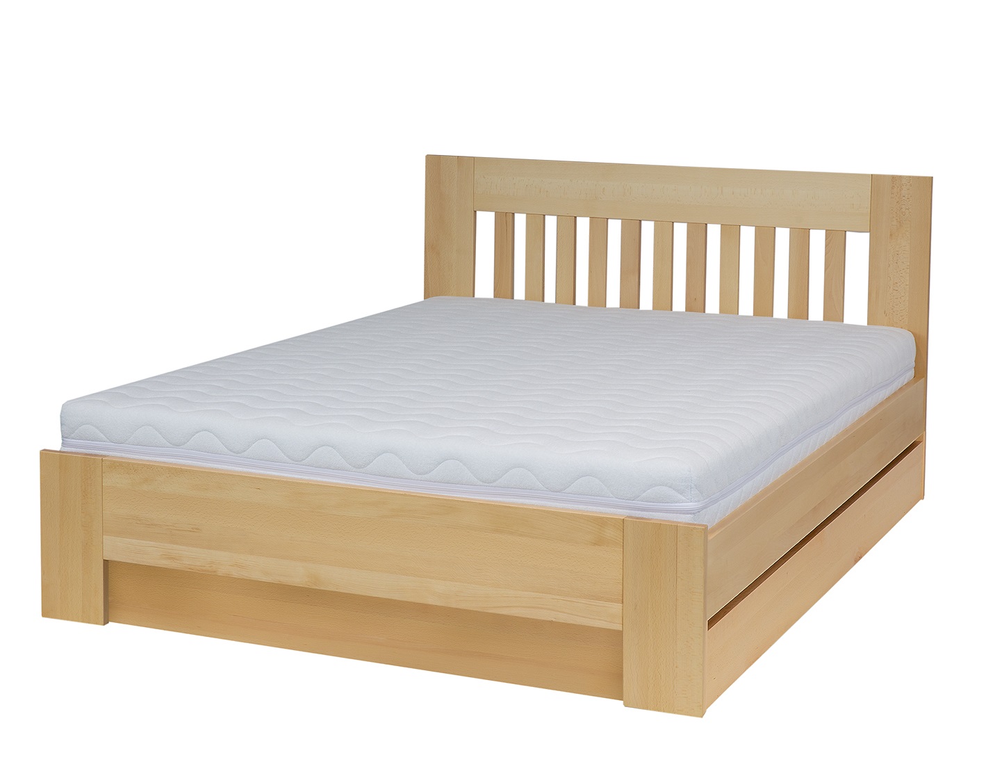 LK186-120-BOX dřevěná postel masiv buk Drewmax