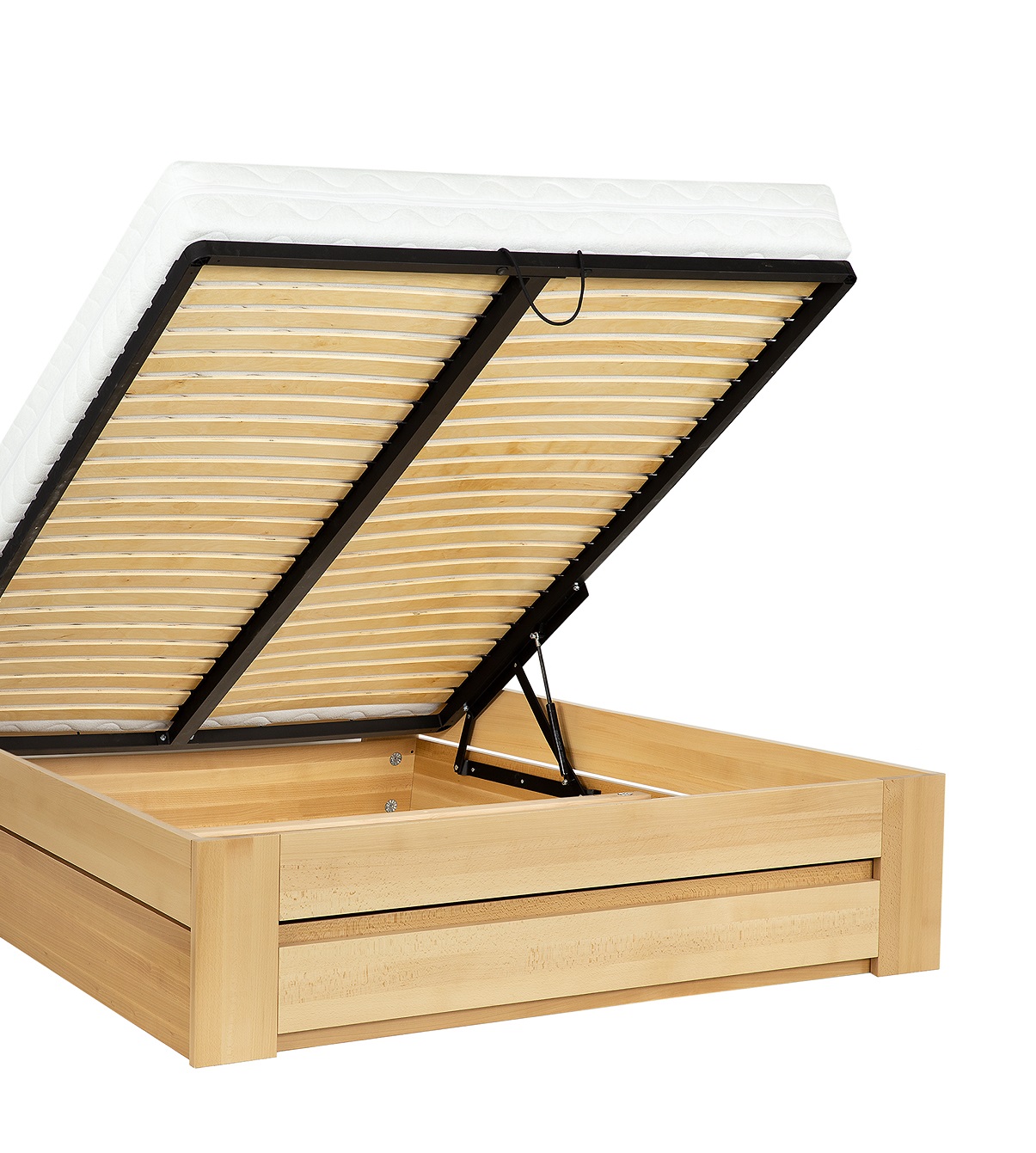 LK186-140-BOX dřevěná postel masiv buk Drewmax