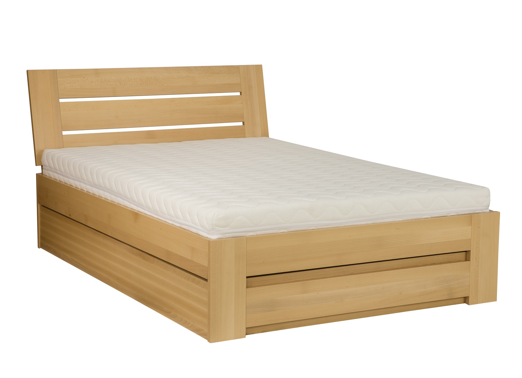 LK192-120-BOX dřevěná postel masiv buk Drewmax