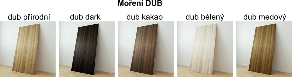 KW302 dřevěná skříň knihovna z dubu Drewmax