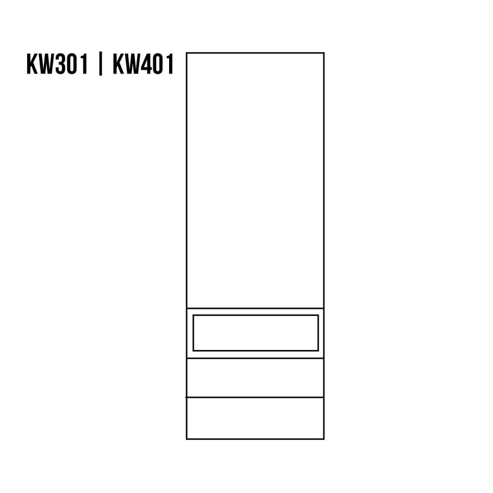 KW301 dřevěná skříň knihovna z dubu Drewmax