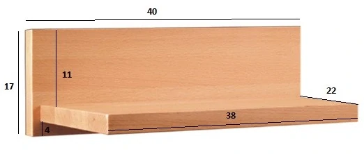 Drewmax PK312 - Dřevěná police masiv dub