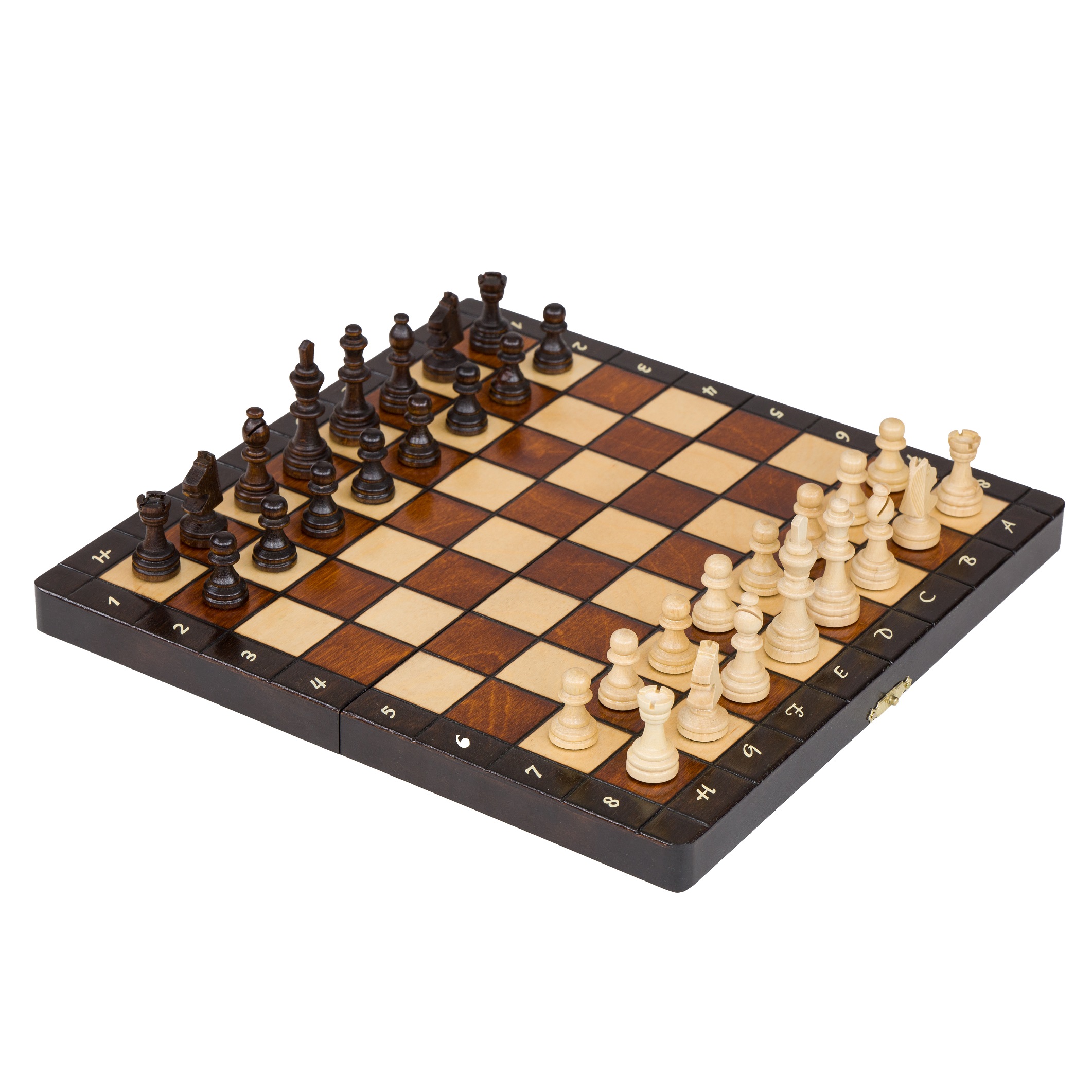 GD375 dřevěné magnetické šachy Drewmax