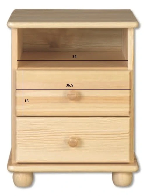 SN105 dřevěný noční stolek masiv borovice Drewmax