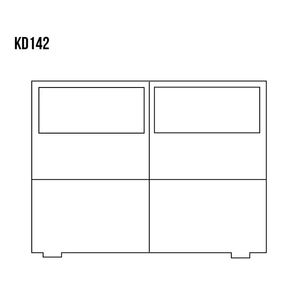 KD142 dřevěná komoda z masivní borovice Drewmax 