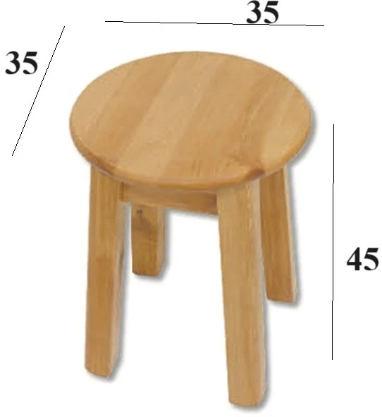 KT253 dřevěná stolička masiv borovice Drewmax