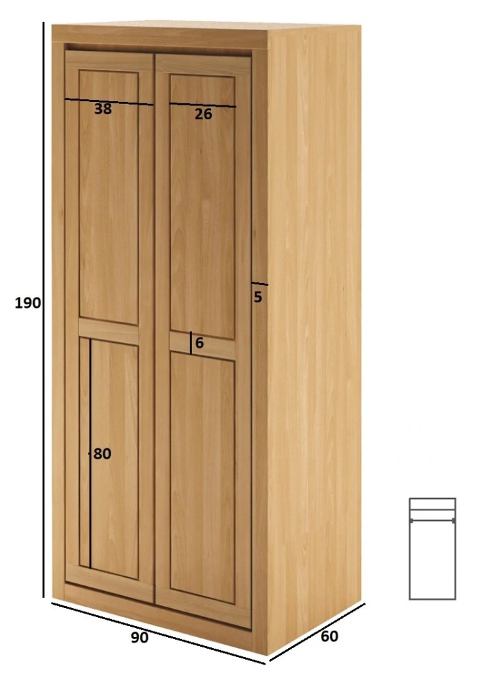 SF301 dřevěná skříň z dubu Drewmax