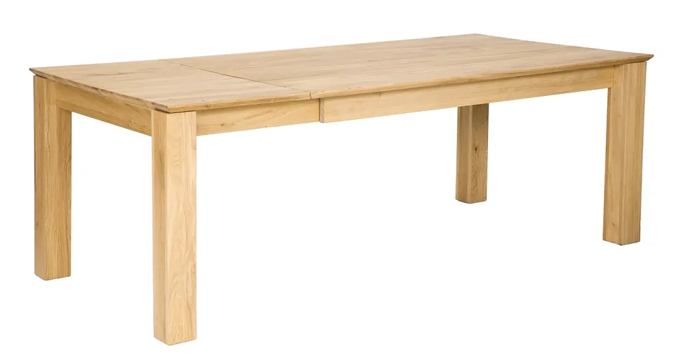 ST384 160+2x50 dřevěný rozkládací jídelní stůl z dubu Drewmax