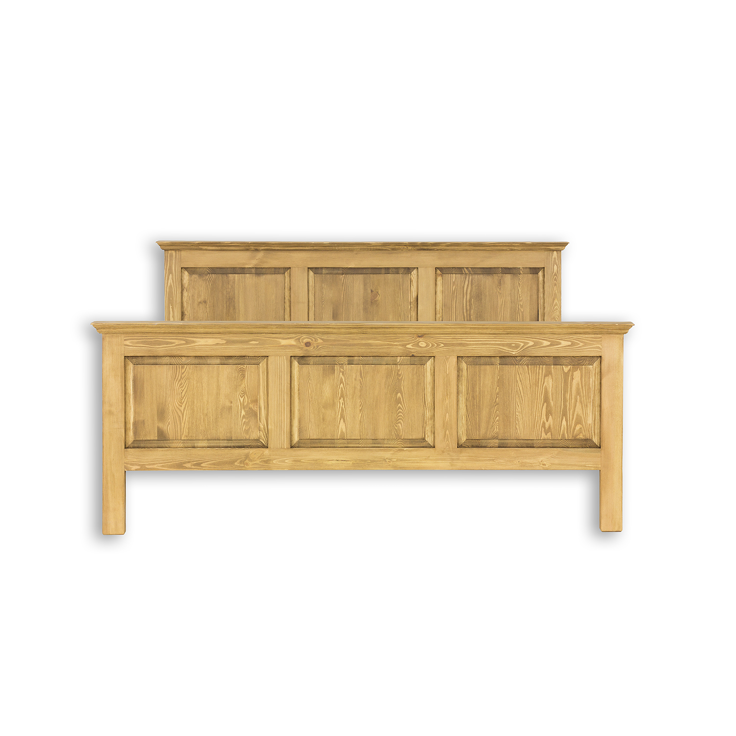 LK701-160 cm dřevěná rustikální postel z přírodní borovice Drewmax