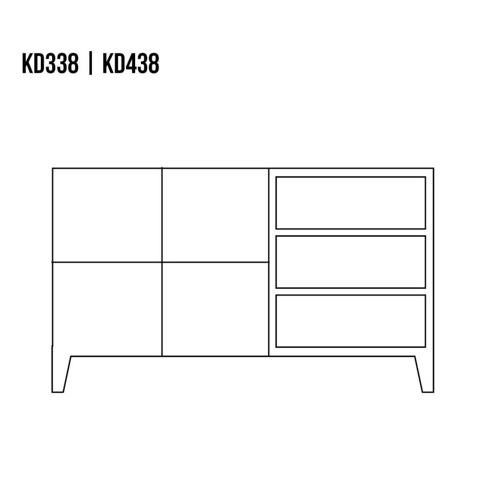 KD338 dřevěná komoda z dubu Drewmax