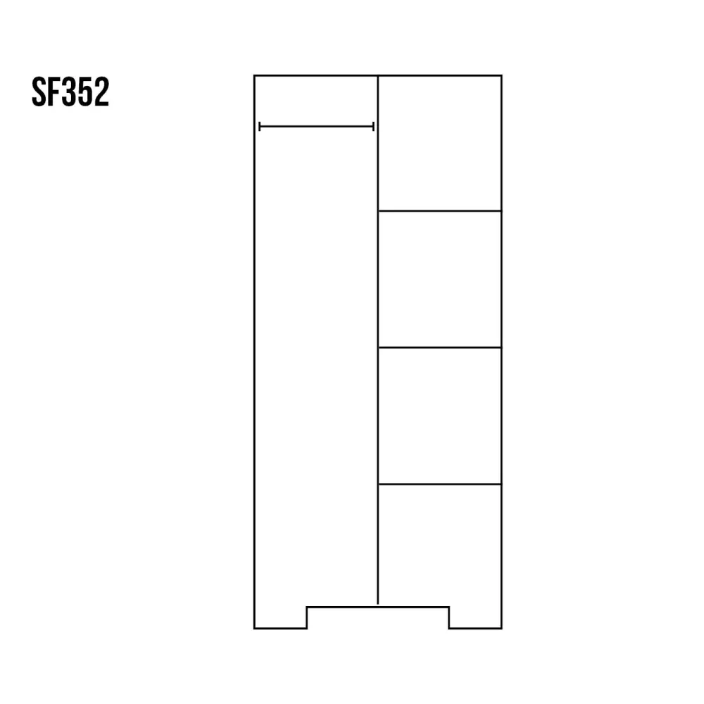 SF352 dřevěná skříň z dubu Drewmax