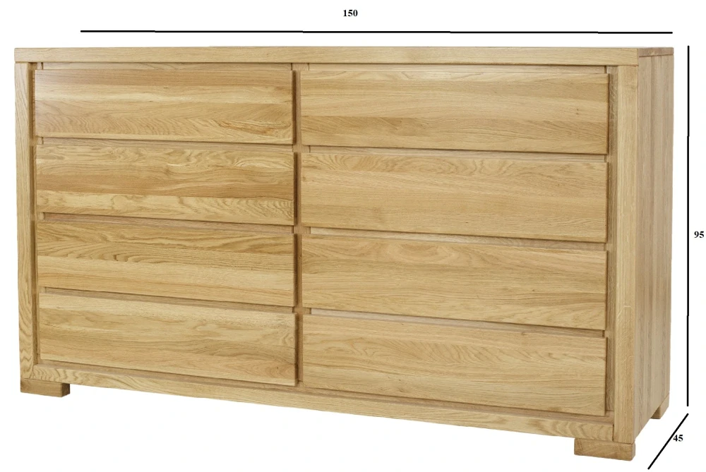 KD356 dřevěná komoda z dubu Drewmax