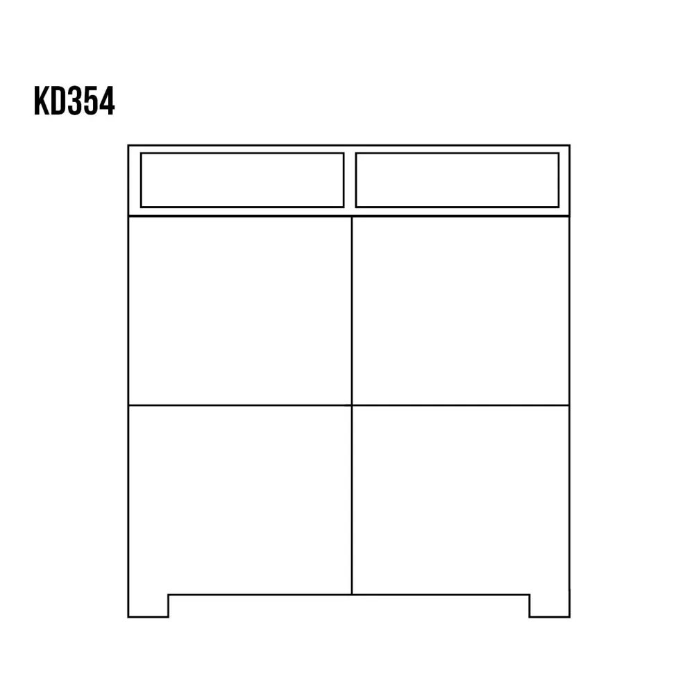 KD354 dřevěná komoda z dubu Drewmax