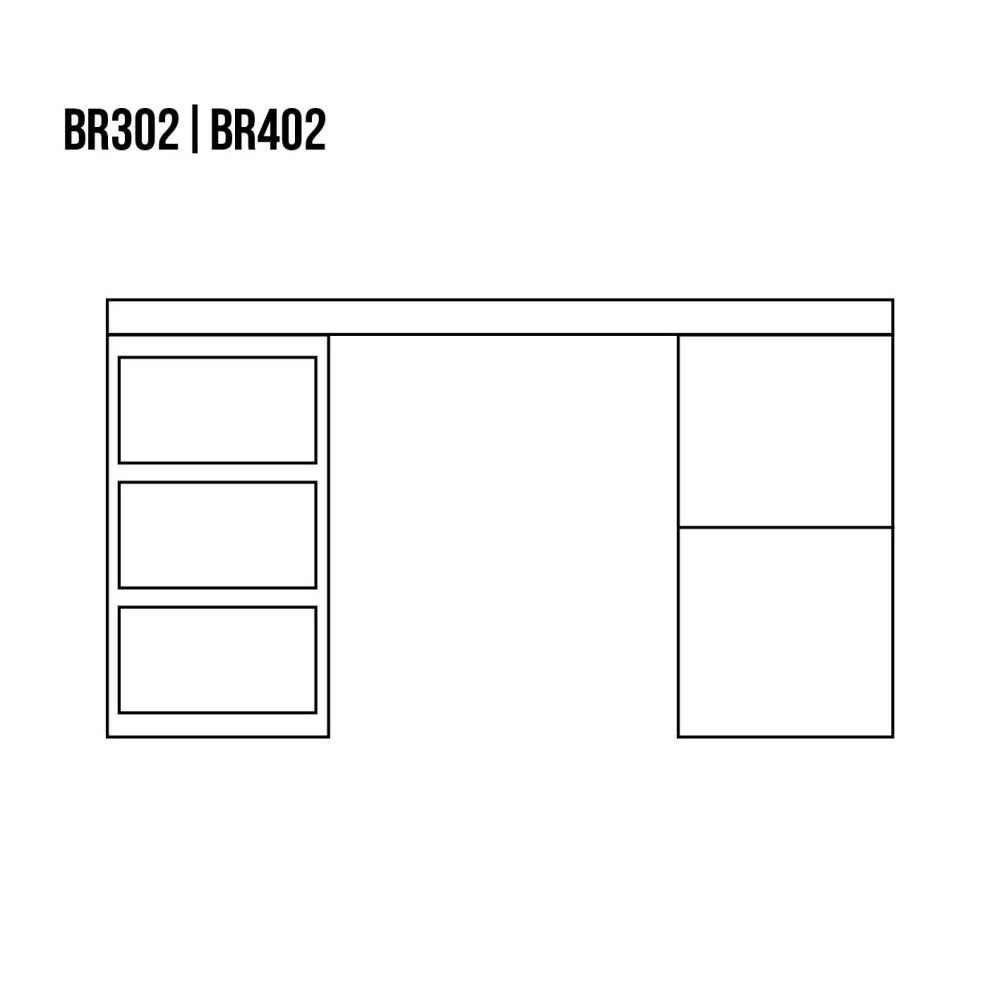 BR402 dřevěný psací stůl z buku Drewmax