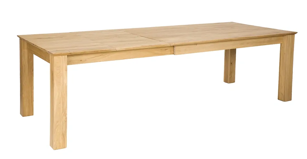 ST384 160+2x50 dřevěný rozkládací jídelní stůl z dubu Drewmax