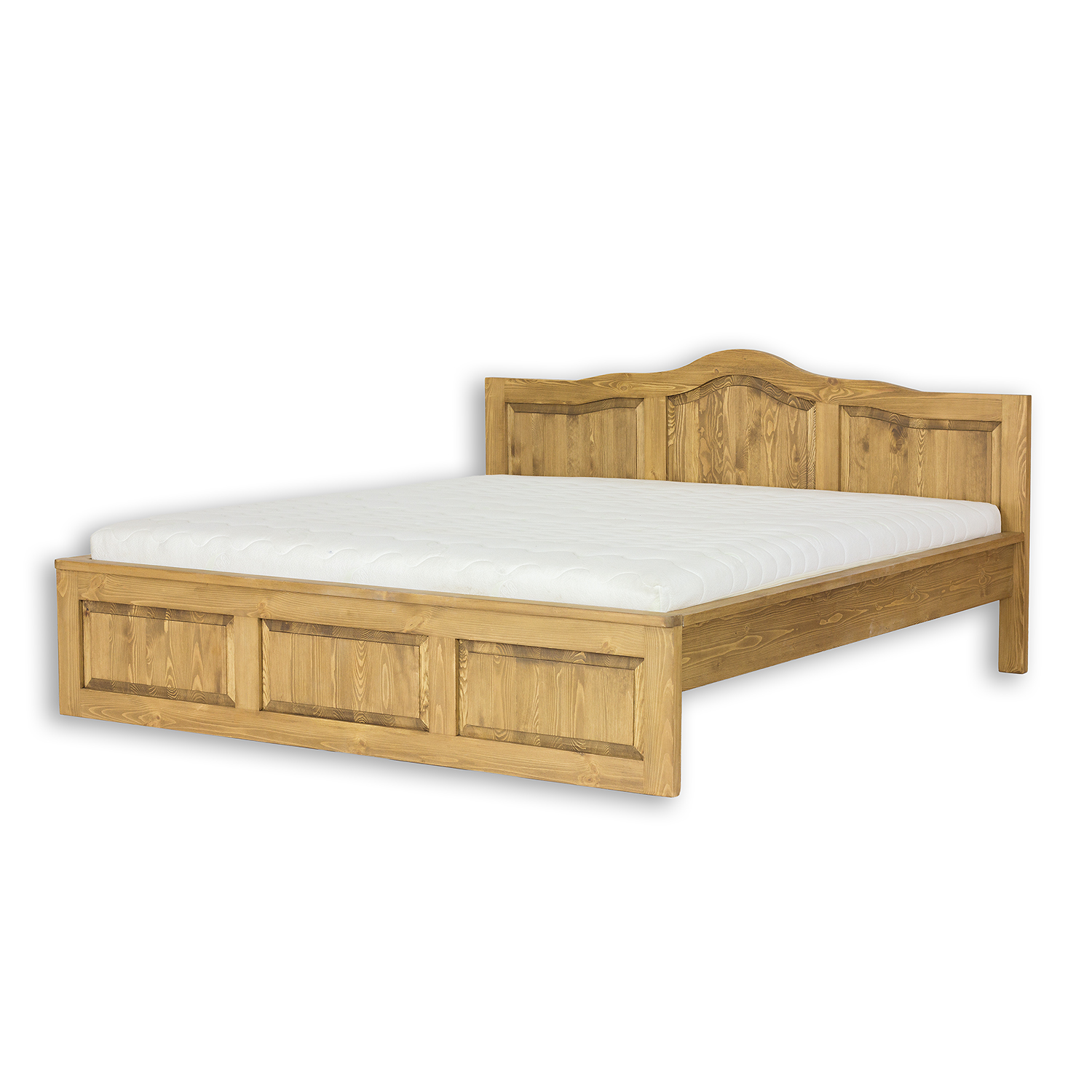 LK703-90 cm dřevěná rustikální postel z přírodní borovice Drewmax