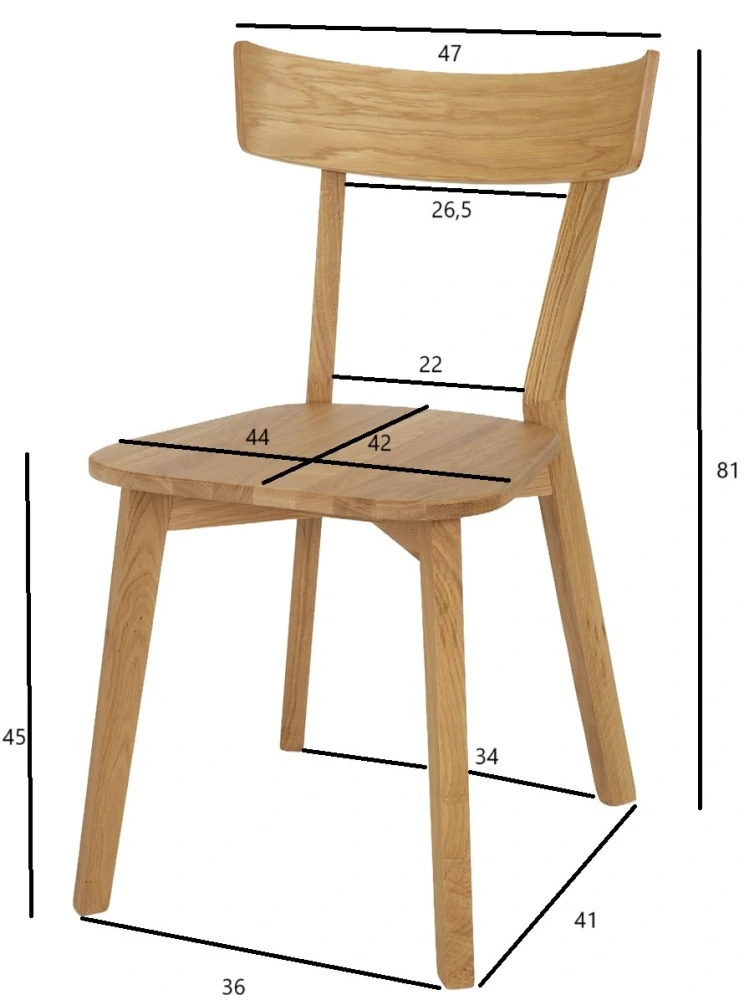 KT300 LITE dřevěná židle masiv dub Drewmax