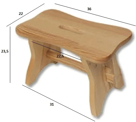 KT256 dřevěná stolička masiv borovice Drewmax