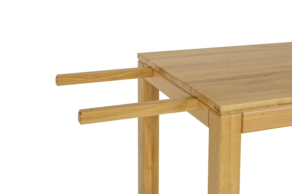 ST301 120+45 dřevěný rozkládací jídelní stůl z dubu Drewmax