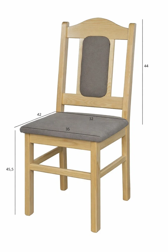 KT102 dřevěná čalouněná jídelní židle masiv borovice Drewmax 