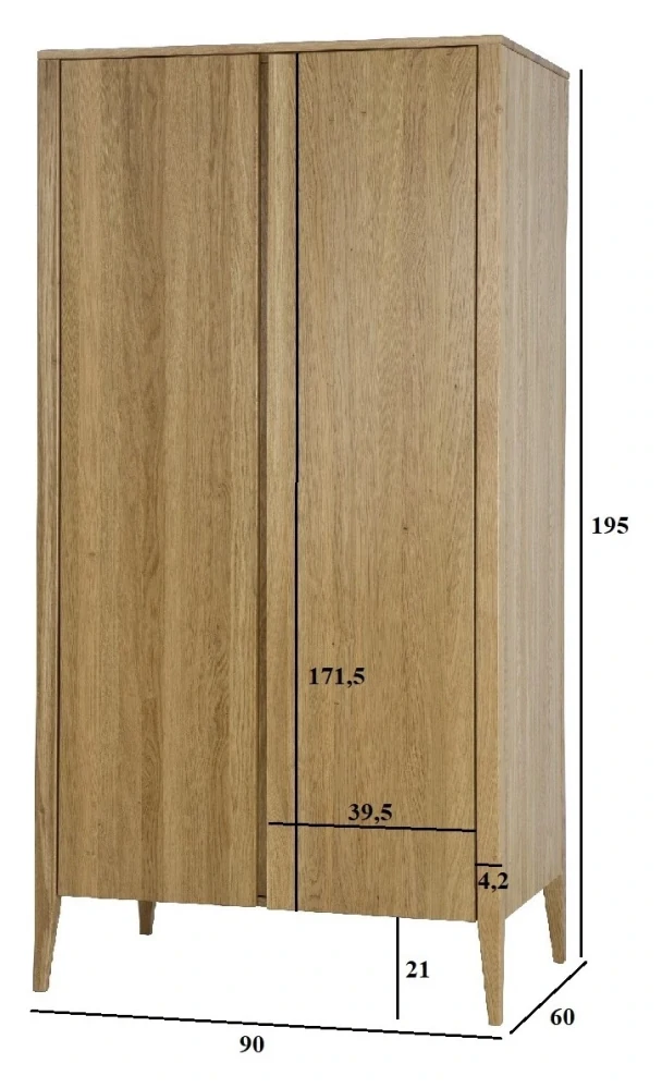 SF331 dřevěná skříň z dubu Drewmax