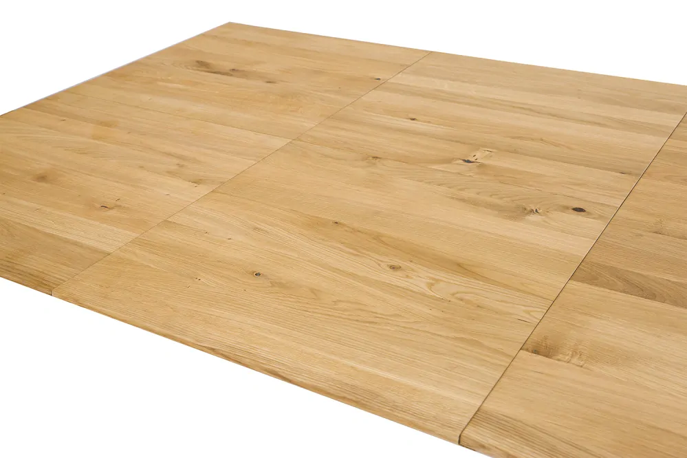ST384 160+2x50 dřevěný rozkládací jídelní stůl z dubu Drewmax