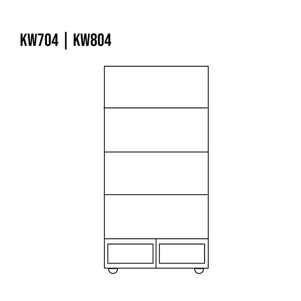 KW704 dřevěná rustikální vitrína z přírodní borovice Drewmax