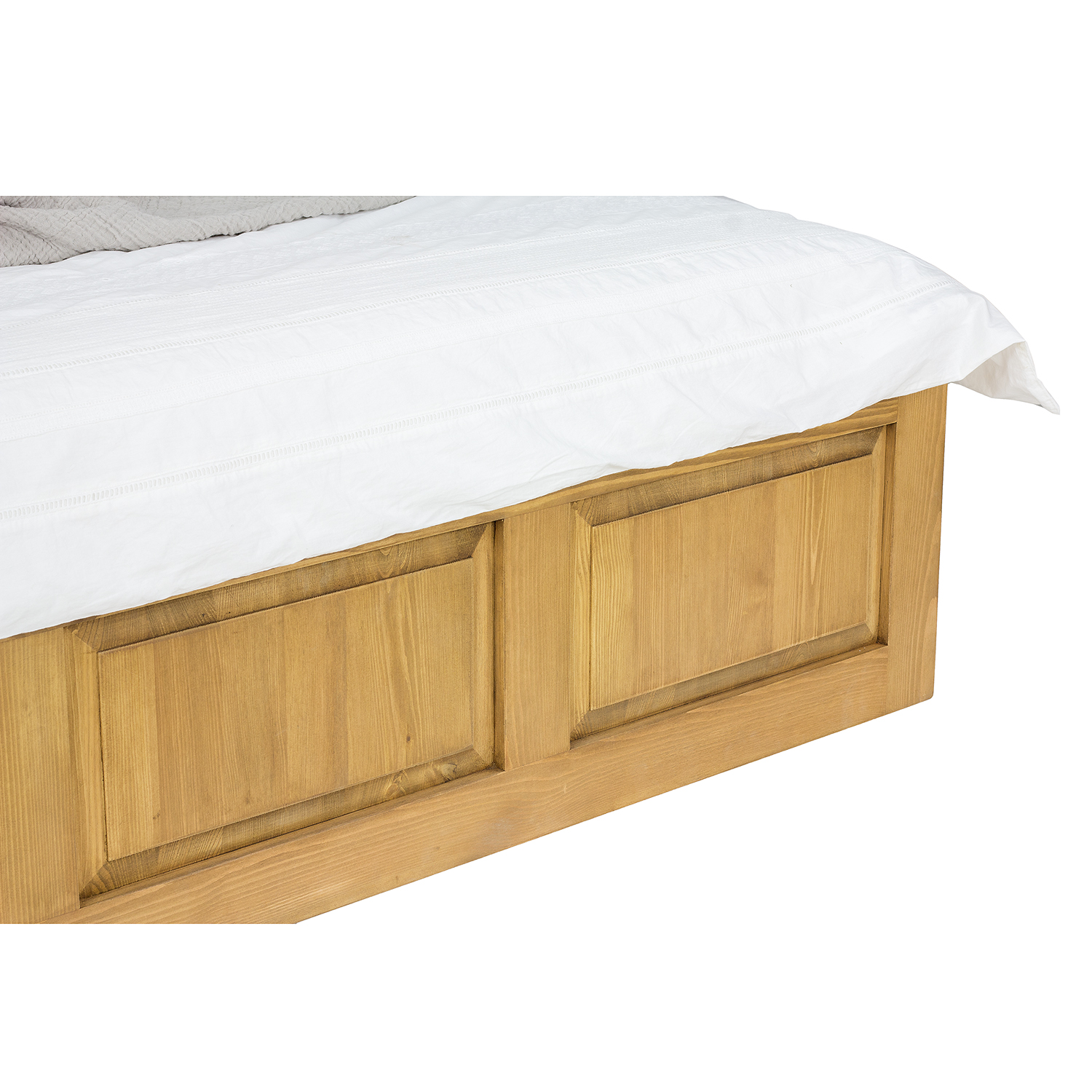 LK702-160 cm dřevěná rustikální postel z přírodní borovice Drewmax